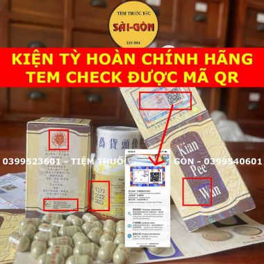 Kiện Tỳ Hoàn Chiếu Xịn CHECK ĐƯỢC MÃ - Kian Pee Wan Hỗ Trợ Tăng Cân - Hộp 30 viên (Hàng Chính Hãng, Date mới)